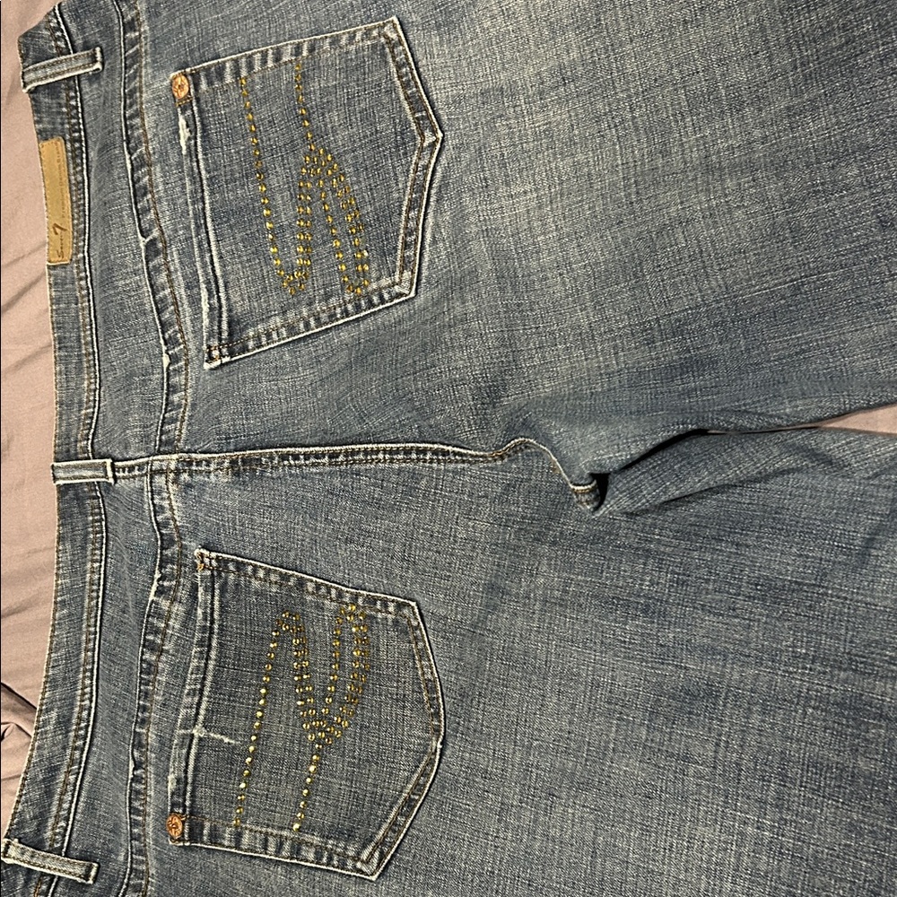 Seven7 Women's Boot Cut Jeans - Light Blue